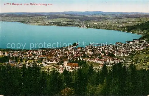 AK / Ansichtskarte Bregenz_Bodensee Blick vom Gebhardsberg Bregenz Bodensee