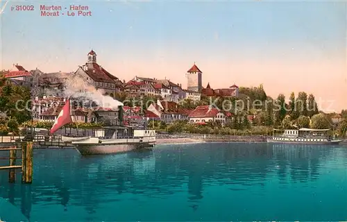 AK / Ansichtskarte Murten_Morat Hafenpartie Murten Morat