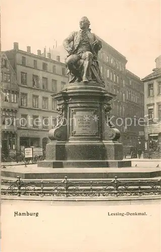 AK / Ansichtskarte Hamburg Lessing Denkmal Hamburg