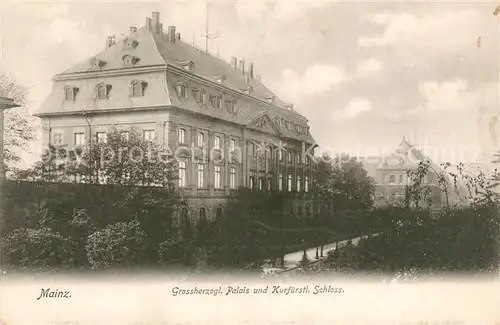 AK / Ansichtskarte Mainz__Rhein Grossherzogl Palais und Kurfuerstl Schloss 