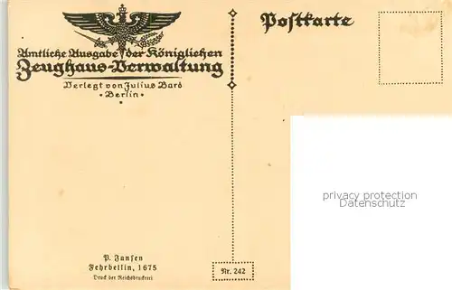 AK / Ansichtskarte Berlin Schlachtszene Fehrbellin 1675 Amtl Ausgabe der Kgl Zeughaus Verwaltung Berlin