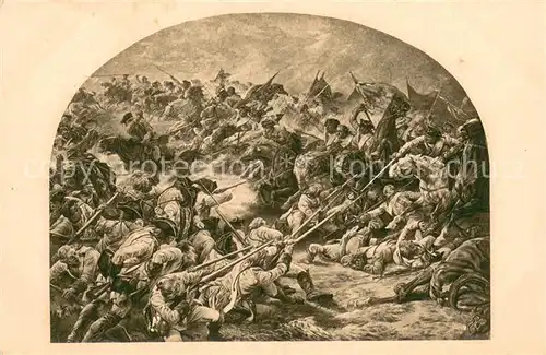 AK / Ansichtskarte Berlin Schlachtszene Hohenfriedeberg 1745 Amtl Ausgabe der Kgl Zeughaus Verwaltung Berlin