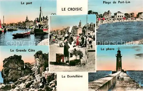AK / Ansichtskarte Le_Croisic_44 Le port Plage de Port Lin La Grande Cote La Dentelliere Le phare 