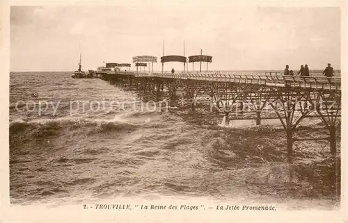 AK / Ansichtskarte Trouville sur Mer La Reine des Plages La Jetee Promenade Trouville sur Mer