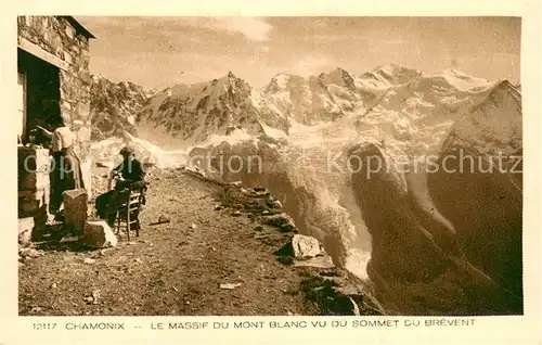 AK / Ansichtskarte Chamonix Le Massif du Mont Blanc vu du Sommet du Brevent Chamonix