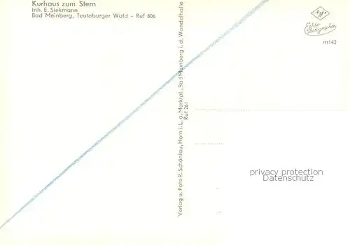 AK / Ansichtskarte Bad_Meinberg Kurhaus zum Stern Bad_Meinberg