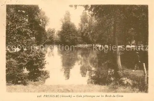 AK / Ansichtskarte Preignac Coin pittoresque sur les Bords du Ciron Preignac