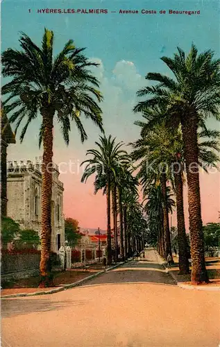 AK / Ansichtskarte Hyeres_83 Les Palmiers Avenue Costa de Beauregard 