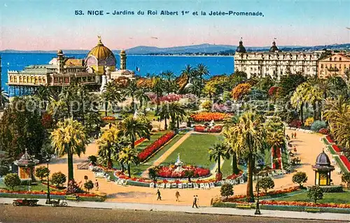 AK / Ansichtskarte Nice__06_Nizza Jardins du Roi Albert 1er et la Jetee Promenade 
