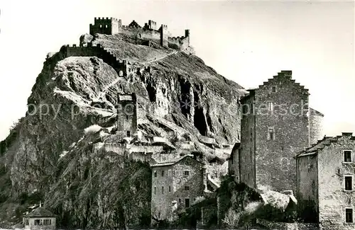 AK / Ansichtskarte Sion__Sitten_Seduno_VS Le Chateau de Tourbillon la Tour des Chiens et la Majorie 
