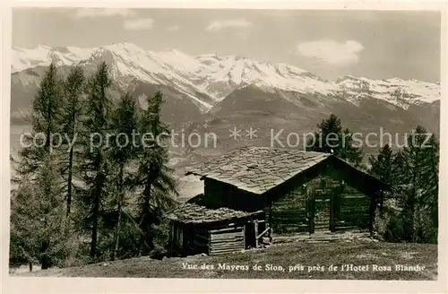AK / Ansichtskarte Les_Mayens de Sion pris pres de lHotel Rosa Blanche Les_Mayens de Sion