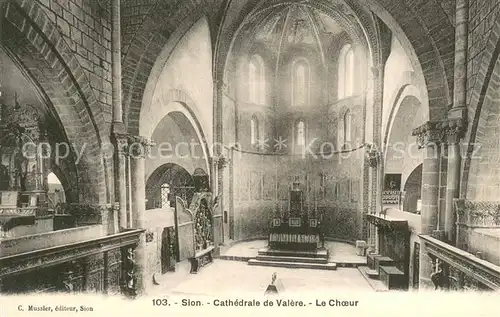 AK / Ansichtskarte Sion__Sitten_Seduno_VS Cathedrale de Valere Le Choeur 