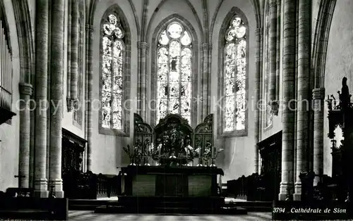 AK / Ansichtskarte Sion__Sitten_Seduno_VS Cathedrale de Sion Interieur 