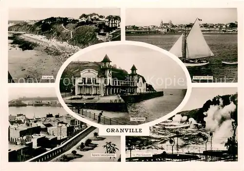 AK / Ansichtskarte Granville_50_Manche La Plage Square Lecarpentier Entree du Port Le Casino Le Plat Gausses 