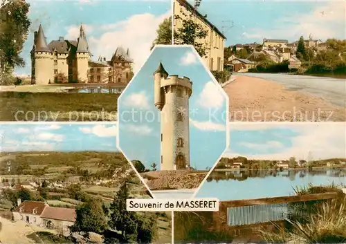 AK / Ansichtskarte Masseret Chateau de la Greuerie Vue generale Tour dorientation Etang des Places Masseret