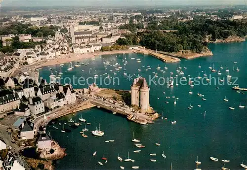 AK / Ansichtskarte Saint Servan_35_Ille et Vilaine et Saint Malo Vue generale aerienne sur le Port et la Ville 
