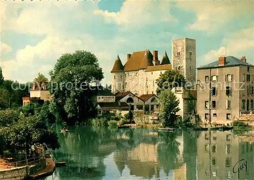 AK / Ansichtskarte Nemours_77 Les bords du Loing au fond le vieux chateau des Ducs de Nemours 