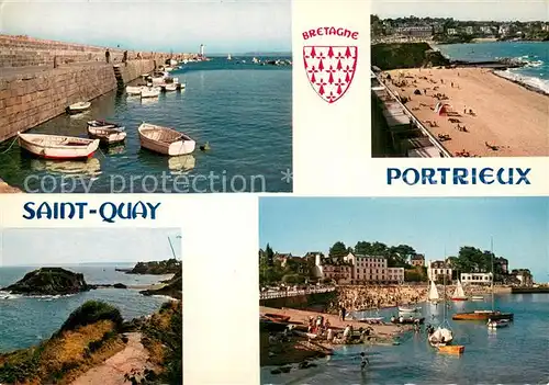AK / Ansichtskarte Saint Quay Portrieux Vue generale sur le port les plages Saint Quay Portrieux