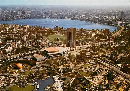 AK / Ansichtskarte Hamburg Ausstellungspark Planten un Blomen Congress Centrum Hamburg Hotel Loews Hamburg Plaza und Aussenalster  Hamburg