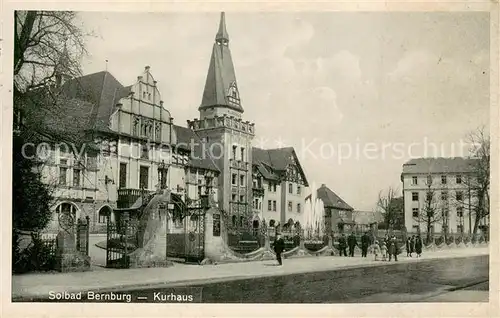 AK / Ansichtskarte Bernburg_Saale Kurhaus Aussenansicht Bernburg_Saale