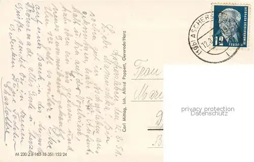 AK / Ansichtskarte Aschersleben Teilansicht Aschersleben