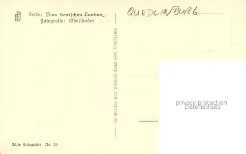 AK / Ansichtskarte Quedlinburg Muenzenberg u. Klostockhaus Fachwerkhaeuser Quedlinburg