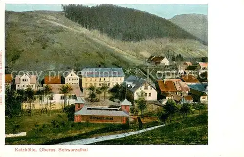 AK / Ansichtskarte Katzhuette_Thueringen Hotel Wurzelberg u. Schwarzabad 