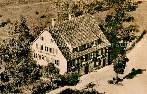 AK / Ansichtskarte Waldenweiler Fliegeraufnahme Gasthaus Pension z. Lamm Fachwerk Waldenweiler