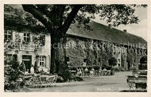 AK / Ansichtskarte Bayreuth Schloss Cafe Eremitage GArten Ansicht Bayreuth