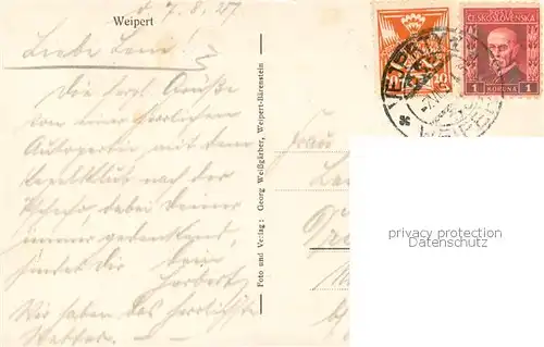 AK / Ansichtskarte Weipert_Vejprty_CZ Teilansicht 