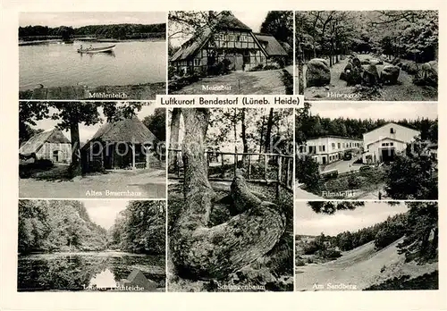 AK / Ansichtskarte Bendestorf Muehlenteich Altes Bauernhaus Fischteiche Schlangenbaum Meinsbur Huenengrab Filmatelier Am Sandberg Bendestorf
