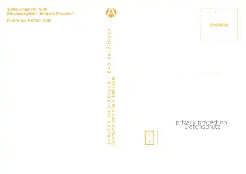 AK / Ansichtskarte Schleusingen Erholungsgebiet Bergsee Ratscher Strand Spielplatz Bungalows Schleusingen