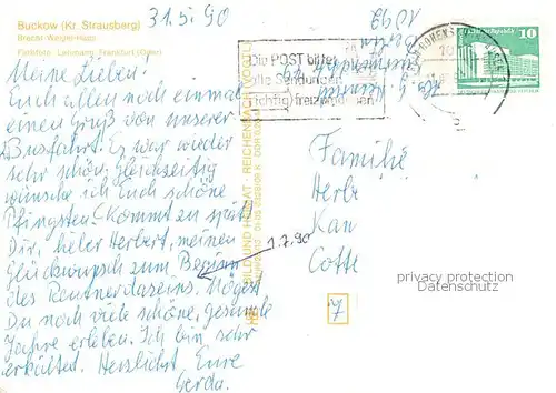 AK / Ansichtskarte Buckow_Calau Brecht Weigel Haus Buckow_Calau