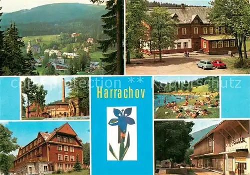 AK / Ansichtskarte Harrachov_Harrachsdorf_CZ Oblibene letovisko a vyhledavane stredisko zimich sportu s nekolika hotely  