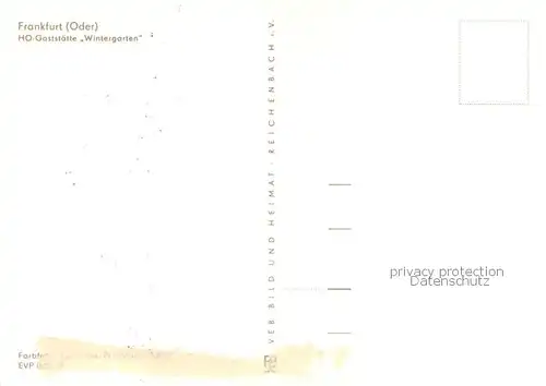 AK / Ansichtskarte Frankfurt_Oder HO Gaststaette Wintergarten Frankfurt Oder