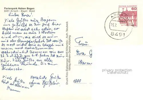 AK / Ansichtskarte Arrach Ferienpark Hohen Bogen Arrach