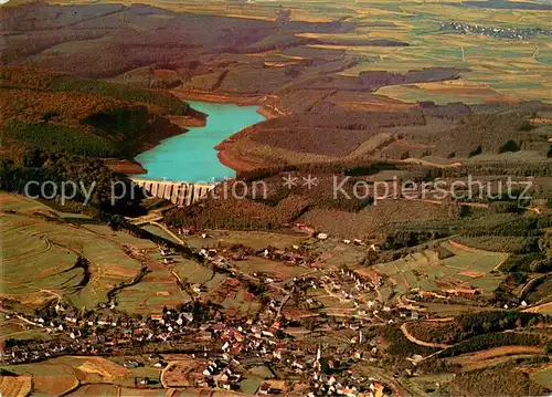 AK / Ansichtskarte Hellenthal_Eifel mit Olef Talsperre und Wildfreigehege Fliegeraufnahme Hellenthal_Eifel