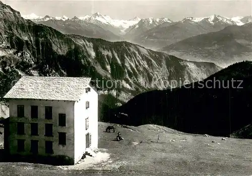 AK / Ansichtskarte Sanetschhorn Hotel du Sanetsch Panorama Sanetschhorn