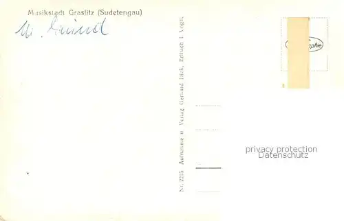 AK / Ansichtskarte Graslitz_Kraslice_CZ Teilansicht 