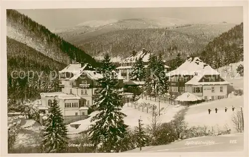 AK / Ansichtskarte Spindelmuehle_Riesengebirge_Spindleruv_Mlyn_CZ Grand Hotel Aussenansicht Winter Schnee 