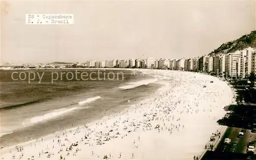AK / Ansichtskarte Copacabana_Rio_de_Janeirio_Brazil Strand Totslansicht Panorama 