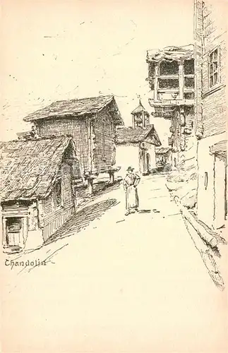 AK / Ansichtskarte Chandolin_VS Dorfpartie Gasse Chandolin VS