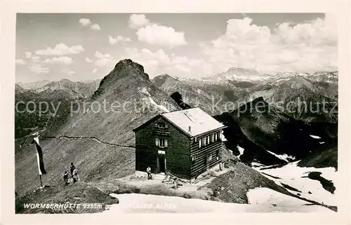 AK / Ansichtskarte Wormserhuette_2380m_Kuehtal_AT Huette m. Alpen Panorama 