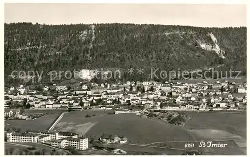 AK / Ansichtskarte St_Imier_BE Fliegeraufnahme Totalansicht 