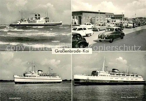AK / Ansichtskarte Kai Grossenbrode Schiffsverkehr zwischen Deutschland und Daenemark Faehrschiffe 