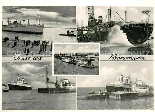 AK / Ansichtskarte Bremerhaven Hafen Hochseedampfer
 Bremerhaven
