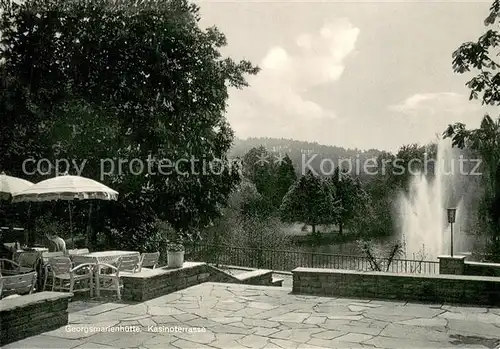 AK / Ansichtskarte Georgsmarienhuette Kasinoterrasse Cafe Restaurant Wasserspiele Georgsmarienhuette