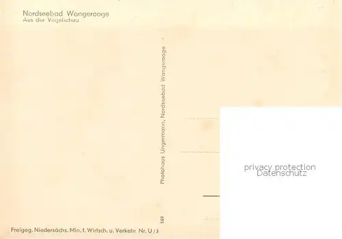 AK / Ansichtskarte Wangerooge_Nordseebad aus der Vogelschau Wangerooge_Nordseebad