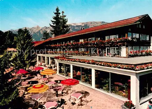 AK / Ansichtskarte Sonthofen_Oberallgaeu Kur  und Sporthotel Allgaeuer Berghof Terrasse Sonthofen Oberallgaeu