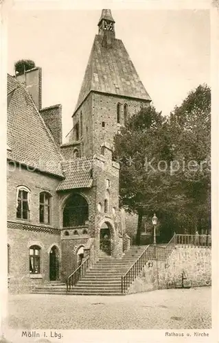 AK / Ansichtskarte Moelln__Lauenburg Rathaus und Kirche 
